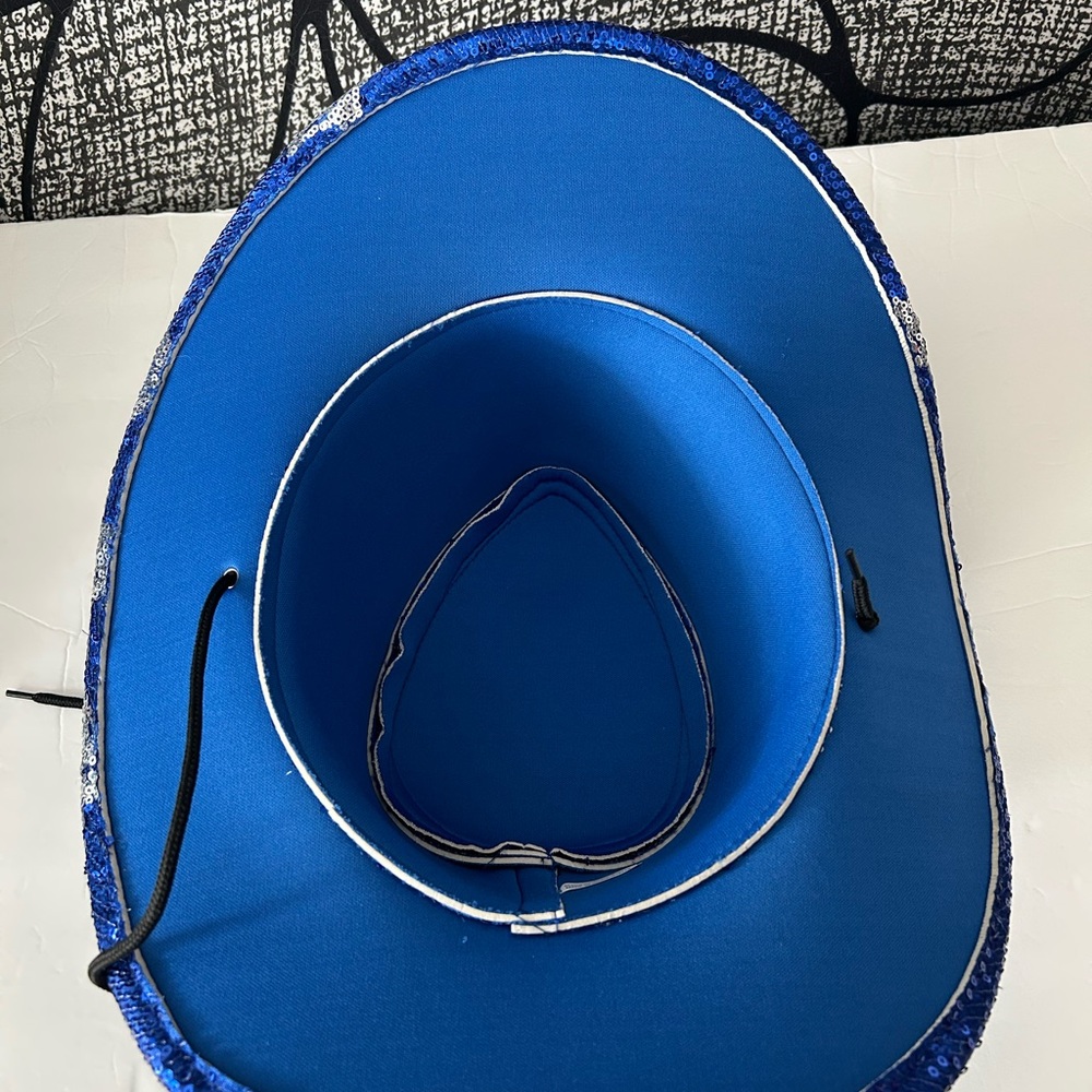 Sequin Blue Star Cowboy Hat - Picture 4 of 7